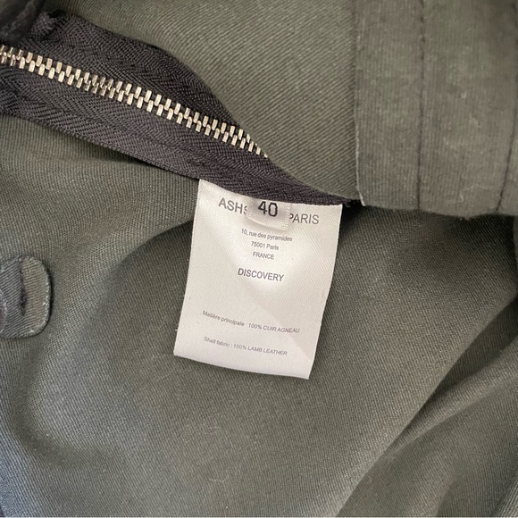 ASH Black Genuine Leather Biker Pants, Euro sz 40 - Picture 3 of 4